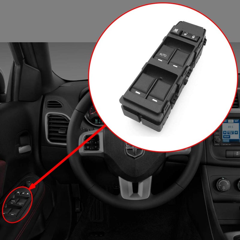 ACmango Power Window Switch Driver Side,with 1 Single AUTO,Replacement for Chrysler 200 300 Sebring Dodge Avenger Caliber Charger Magnum Jeep Compass Patriot Replace# 4602780AA - Image 5